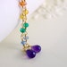 Long Rainbow Earrings Colorful Semiprecious Gemstones Dangle Wire Wrapped Gold Jewelry Complimentary Shipping