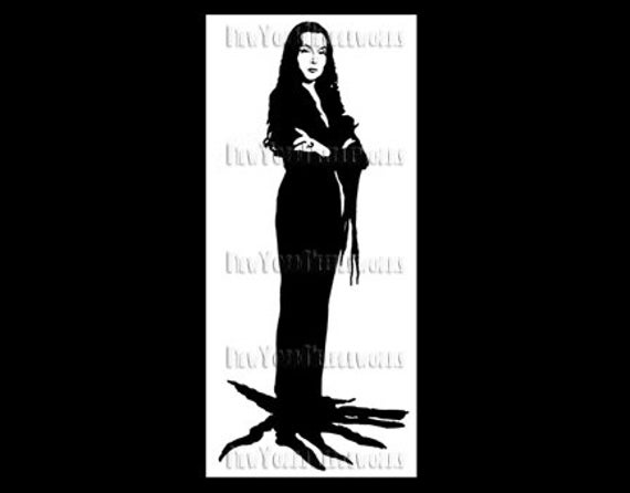 Download Morticia Silhouette Addams Family Cross Stitch Morticia