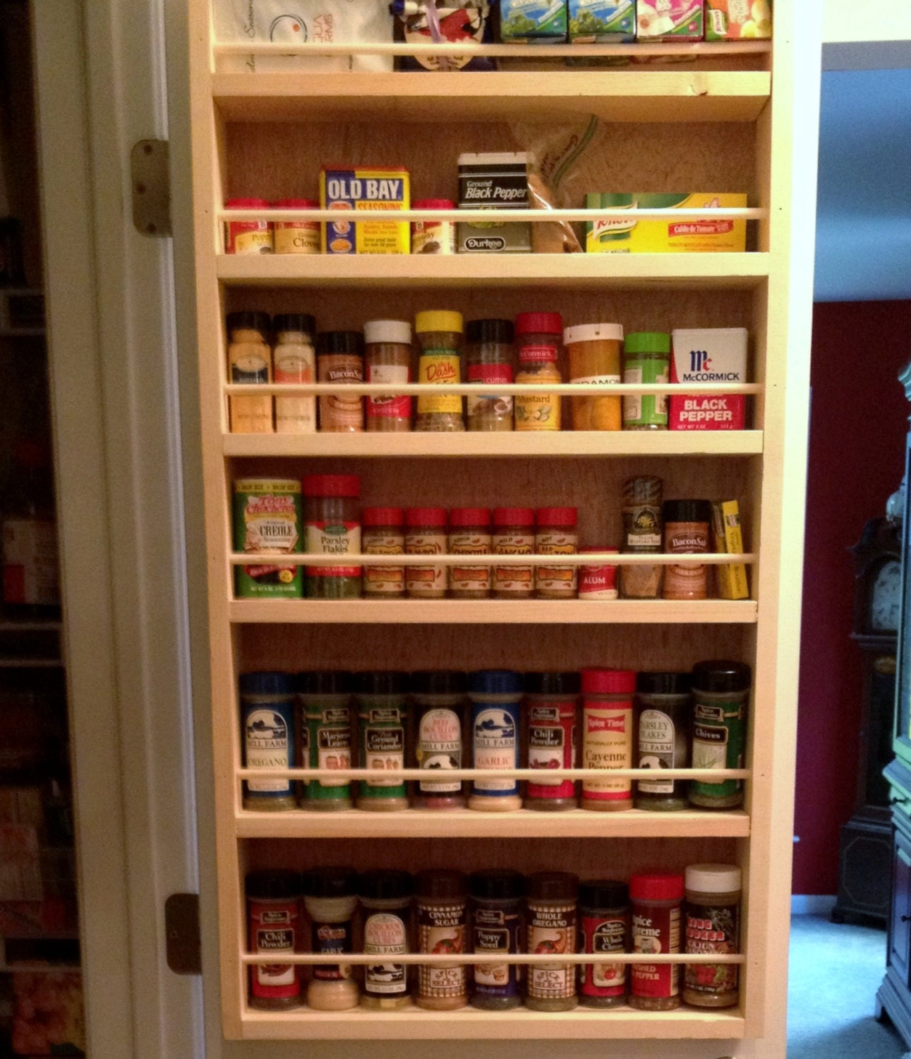 Pantry door spice rack door spice rack door mounted spice