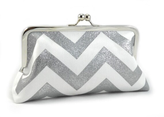 cute silver clutch