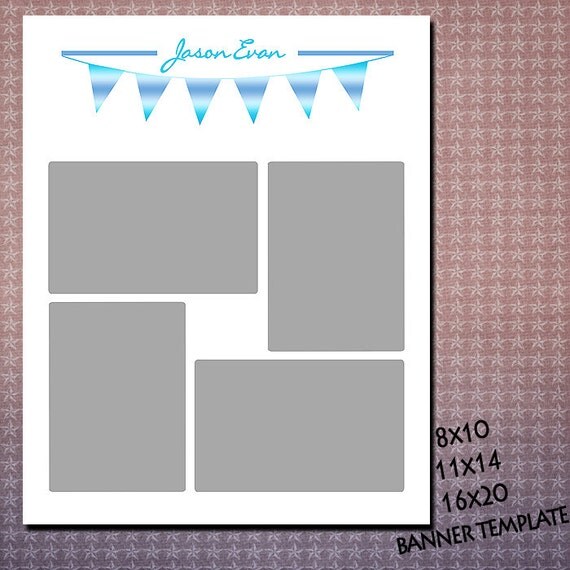 storyboard template banner boy flag storyboard name smash template cake son newborn blue banner