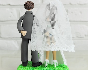 Sensual Funny theme custom wedding cake topper gift keepsake