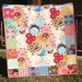 Modern Baby Quilt LouLouThi Bright Baby Girl Crib Blanket Contemporary Anna Maria Horner Designer Bedding Nursery Cot Flowers