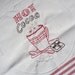 Hot Cocoa kitchen towel. Hand embroidered ski lodge inspired mug and candy on 100% cotton towel.