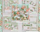 Hoppy Spring Easter Digital Scrapbooking BIG Bundle, includes kit and 4 coordinating products Il_170x135