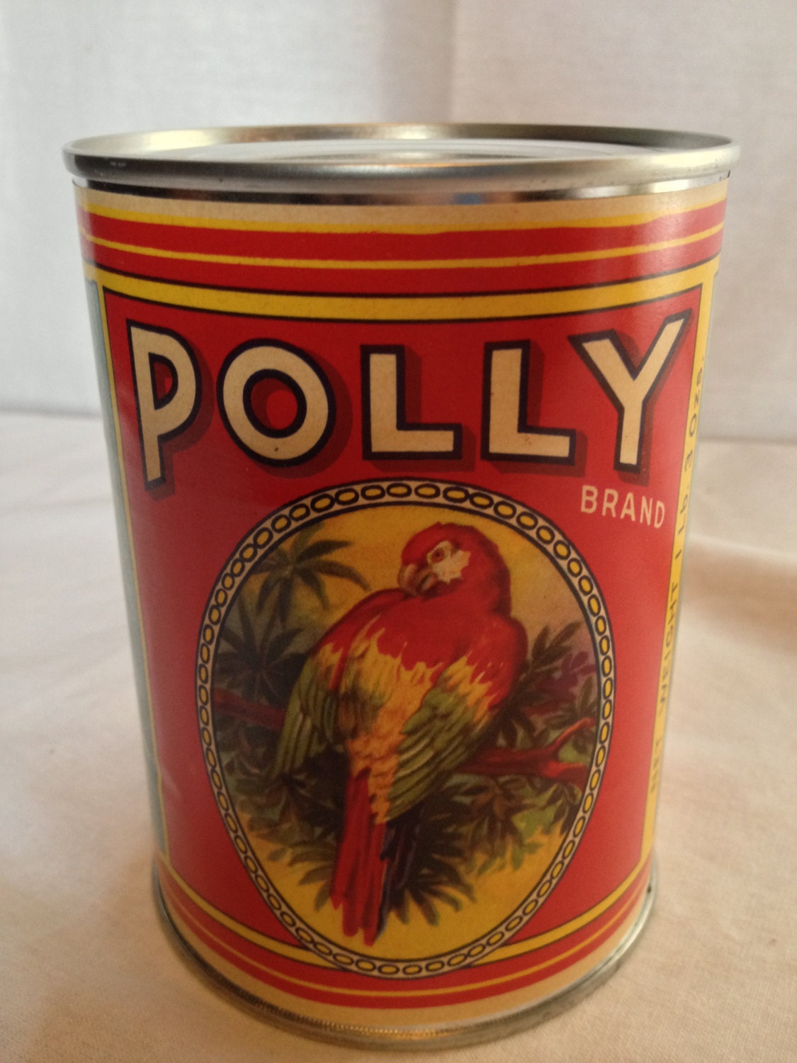 Vintage Polly Brand Tomatoes Tin Can Italian Style