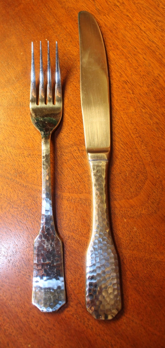 PIER ONE hammered finished Stainless silverware by AtomicHoliday
