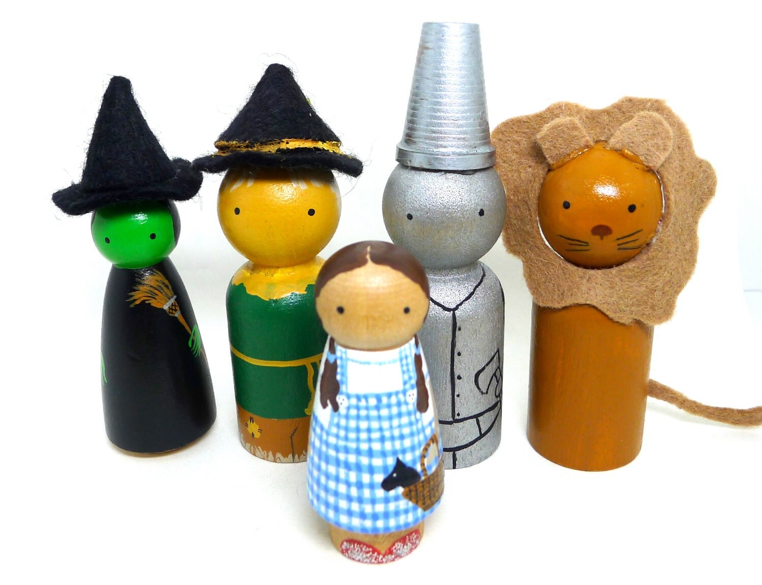 halloween wooden peg dolls