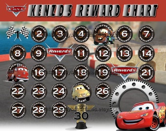 cars potty chart