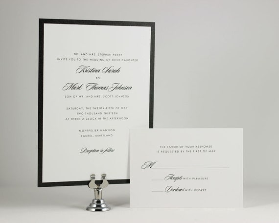 Simple Traditional Wedding Invitations 1