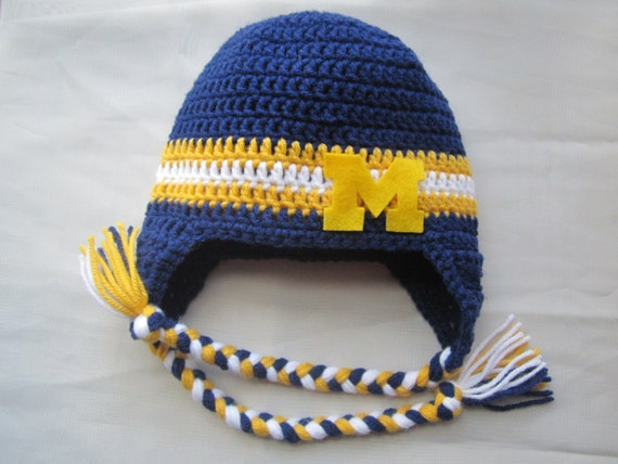 University of Michigan Hat GO BLUE by JustPaigeCreations on Etsy