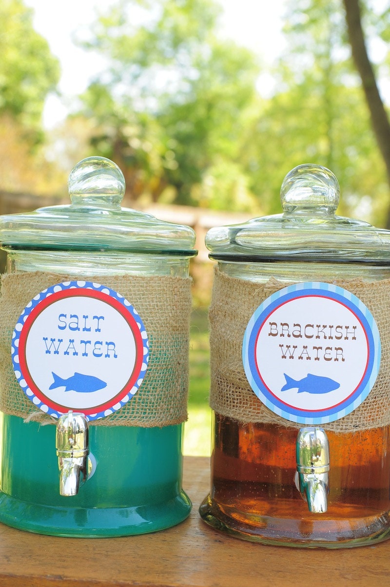 DIY Printable Gone Fishing food/drink party by