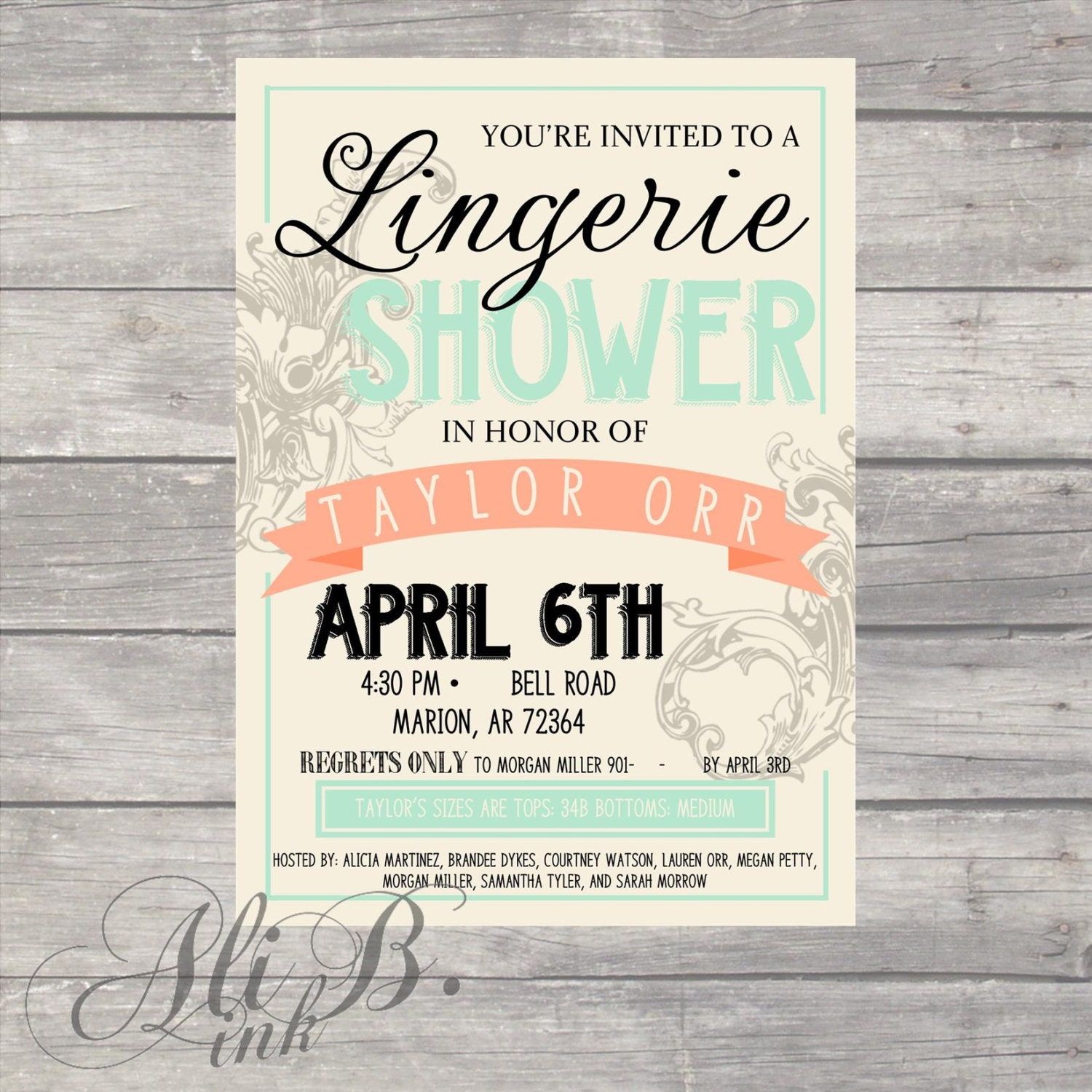 Lingerie Shower Invitations 7