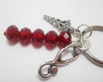 Nurse Keychain Doctor Key Ring Medical Worker Paramedic