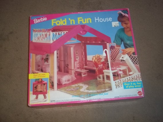 PRICE REDUCED Barbie Fold n Fun House in original box dated