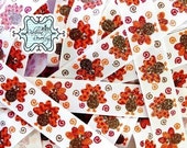 SALE Happy Harvest traditional Glitter turkeys on 7/8" grosgrain ribbon SALE Il_170x135