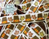 Fabulous Thanksgiving glitter brown pilgrim hats on 7/8" grosgrain ribbon Il_170x135