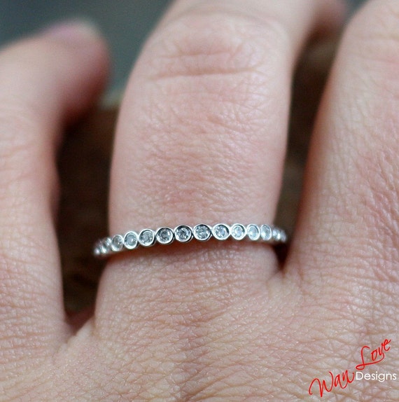 wedding bands for bezel set rings