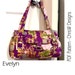 Bag Pattern for the Evelyn Handbag, Designer Purse Floral or plain fabric - ChrisW Designs