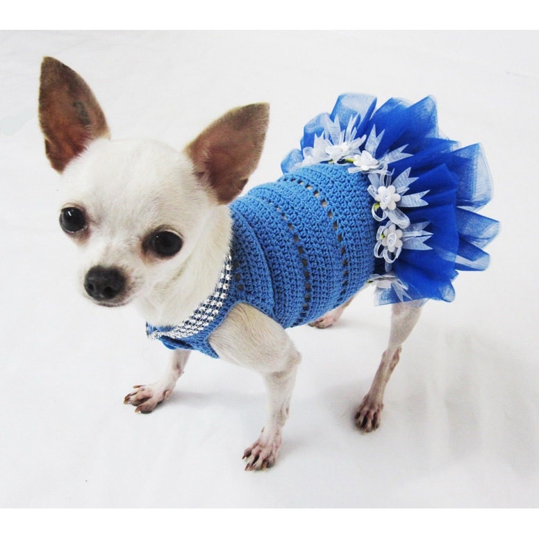 tutu pattern crochet dress Bling bling Dog Cute Dress myknitt Wedding by Tutu Teacup Crochet