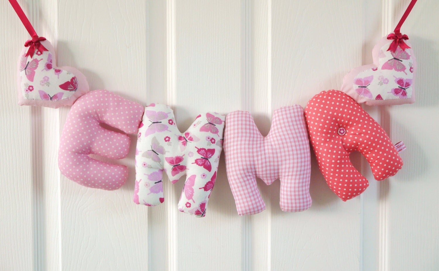 EMMA Personalized Baby name wall hanging butterfly nursery