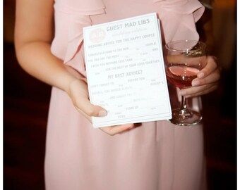 Wedding Mad Libs A Unique Guest Book Alternative