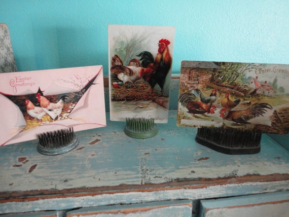 Beautiful Easter postcards chickens and rooster theme