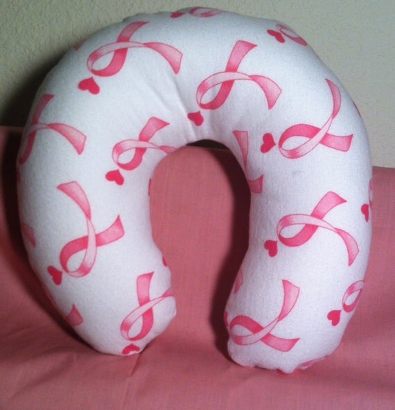 Breast cancer awareness neck pillow