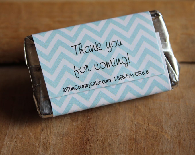 Chevron Mini Candy Bar wrappers for Baby Shower Favors