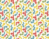 STORE CLOSING Sale Riley Blake Cruiser Blvd White Arrows 1 yard