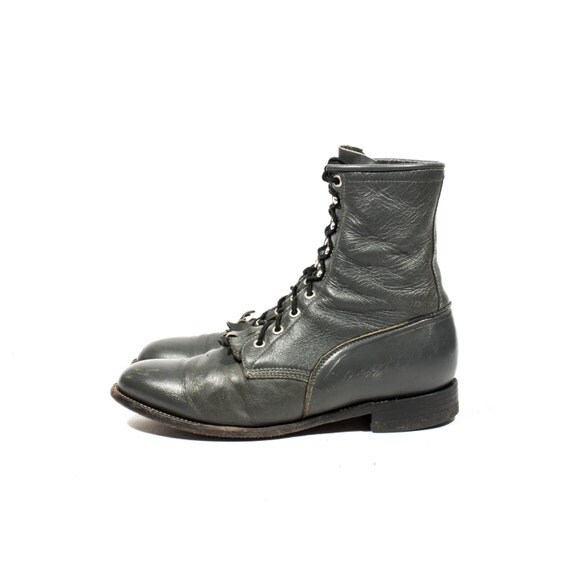 grey roper boots