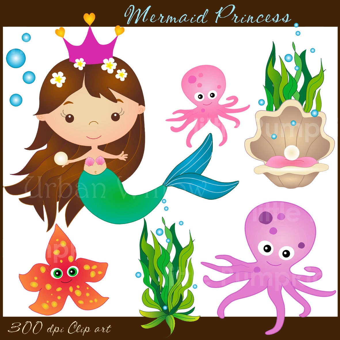 free baby mermaid clipart - photo #21