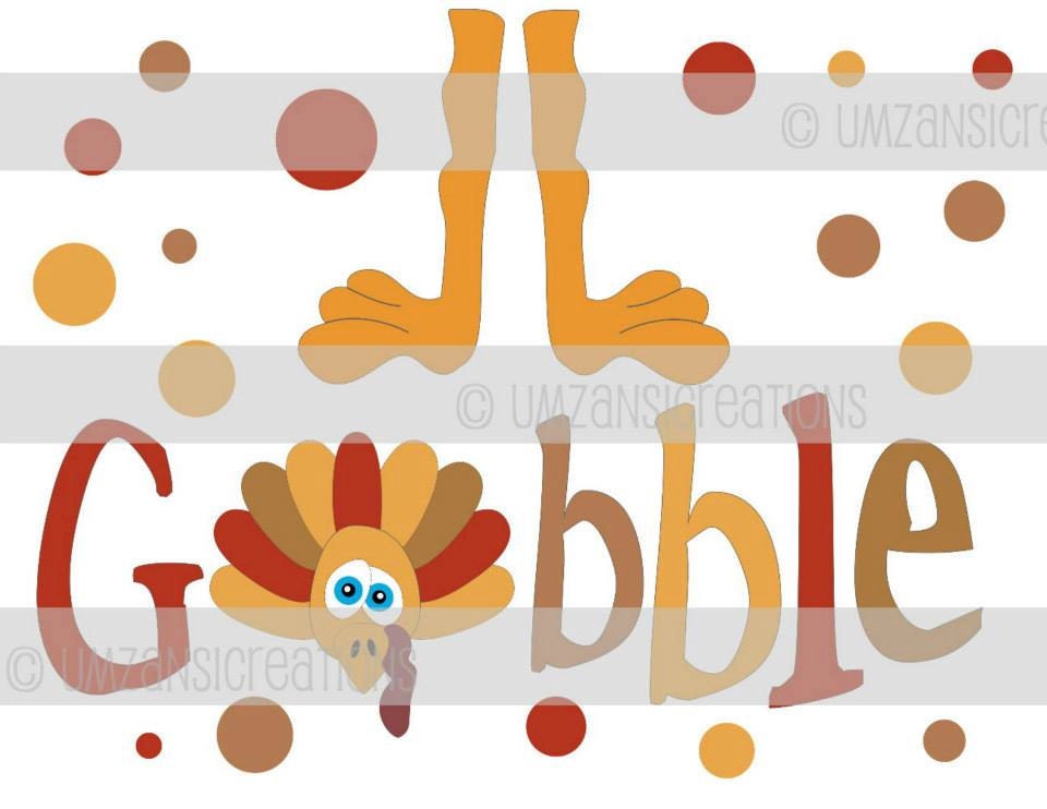 DIY Printable Thanksgiving Turkey Gobble Iron On