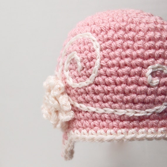 Items similar to Crochet Baby Hat, 3 to 6 Months, Baby Girl Hat
