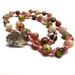 Pink Lepidolite Wrap Bracelet. Leather Wrap Bracelet. Seeds of Life Bracelet. Gemstone Bracelet. CIJ.