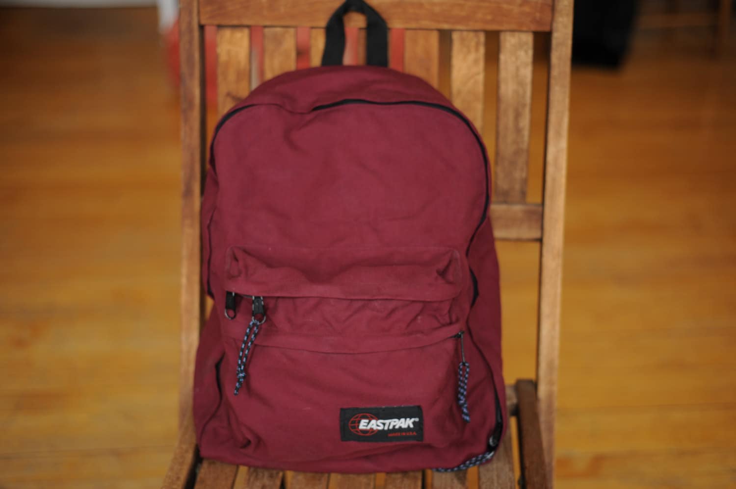 Vintage Eastpak Maroon Canvas Backpack made in USA
