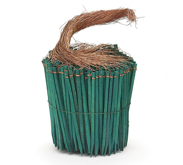 3 Green Wooden Wired PICKS Florist Wood Stakes Floral