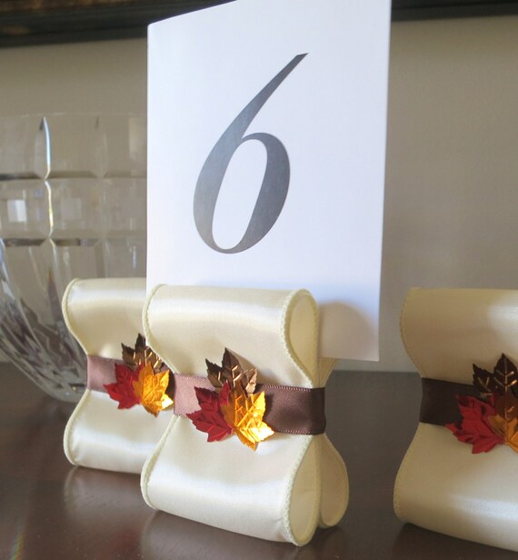 Items similar to Table Number Holders - Fall Wedding Decor ...