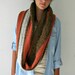 Infinity Scarf in Chocolate Brown, Cinnamon and Cream - Chunky Cowl - Snood - Circular Long Scarf - Neckwarmer - Fall Winter Fashion