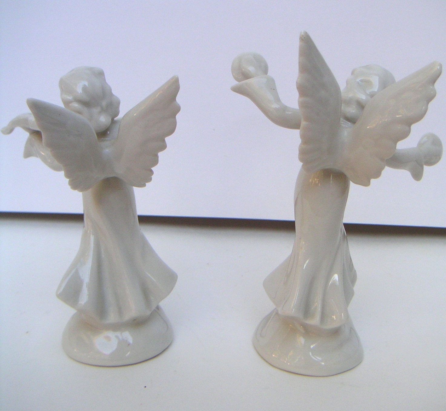 Vintage Porcelain Angels by Dresden Angel Figurines.