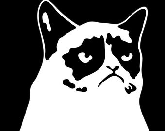 handmade grumpy cat sticker etsy handmade grumpy cat sticker etsy