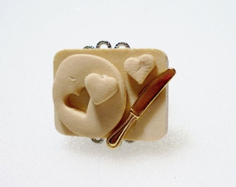 Baking Cookies Ring. Polymer Clay.