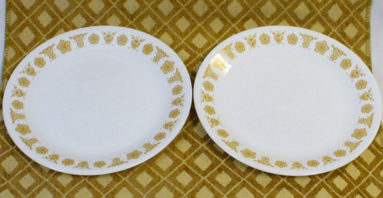 2 Salad Luncheon Plates Vintage Corelle Corning Ware Butterfly