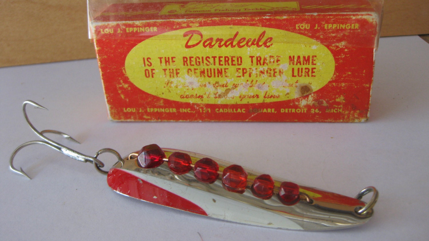 Large Eppinger Dardevle Spoon With Original Box collectible