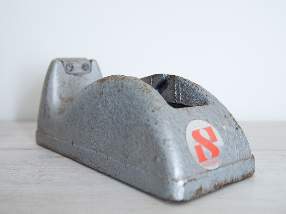 vintage cast iron sellotape tape dispenser