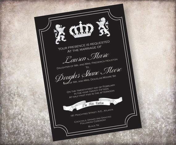 Lion Wedding Invitations 10