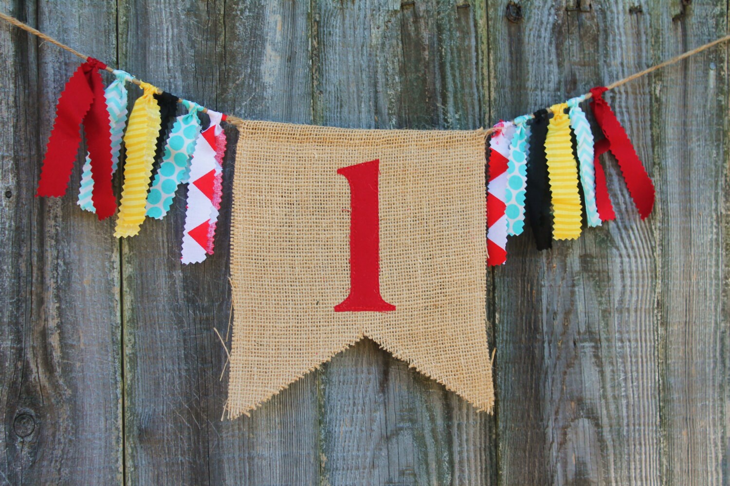 Custom Burlap Banner Birthday Bunting Banner by themoderndaisy