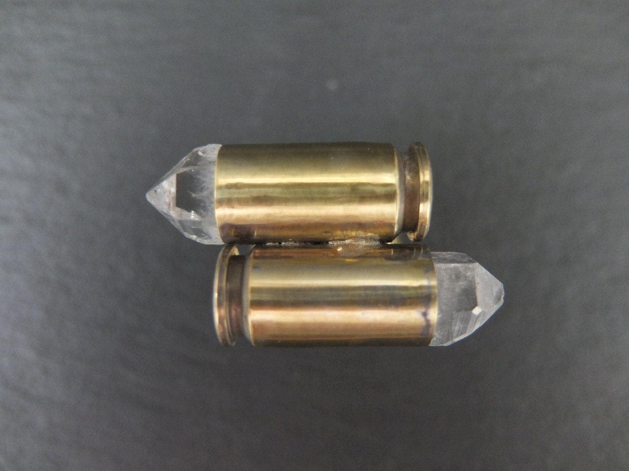 Quartz Double .40 Caliber Crystal Bullet by TentativeDecisions