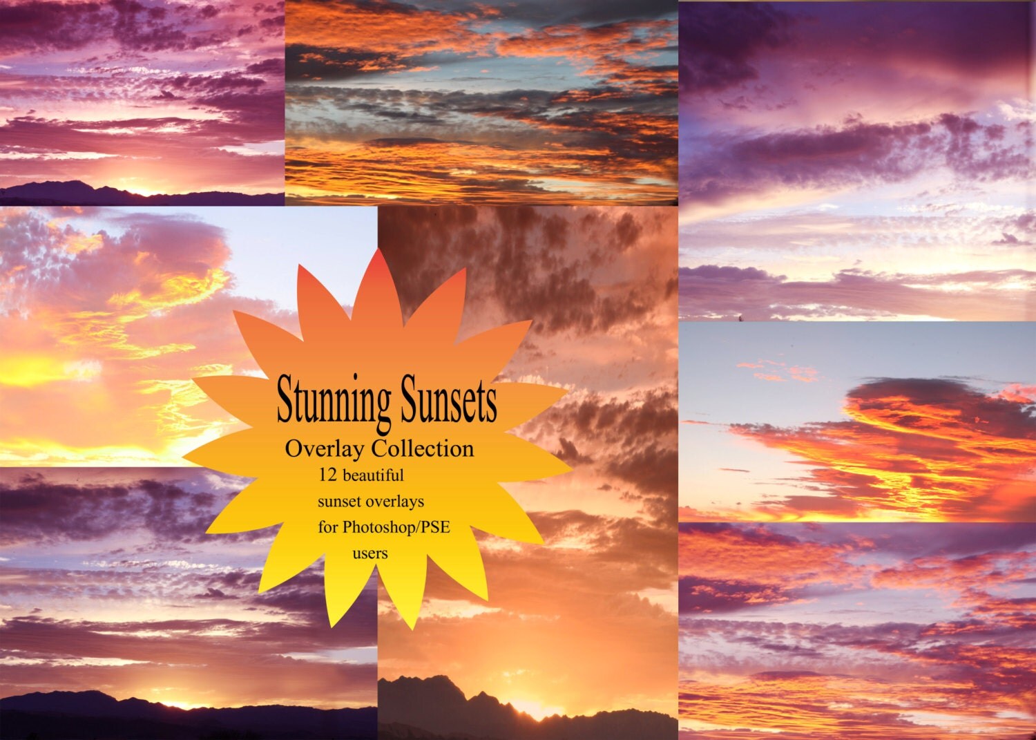 10 Stunning Sunset Overlays add texture and style to your