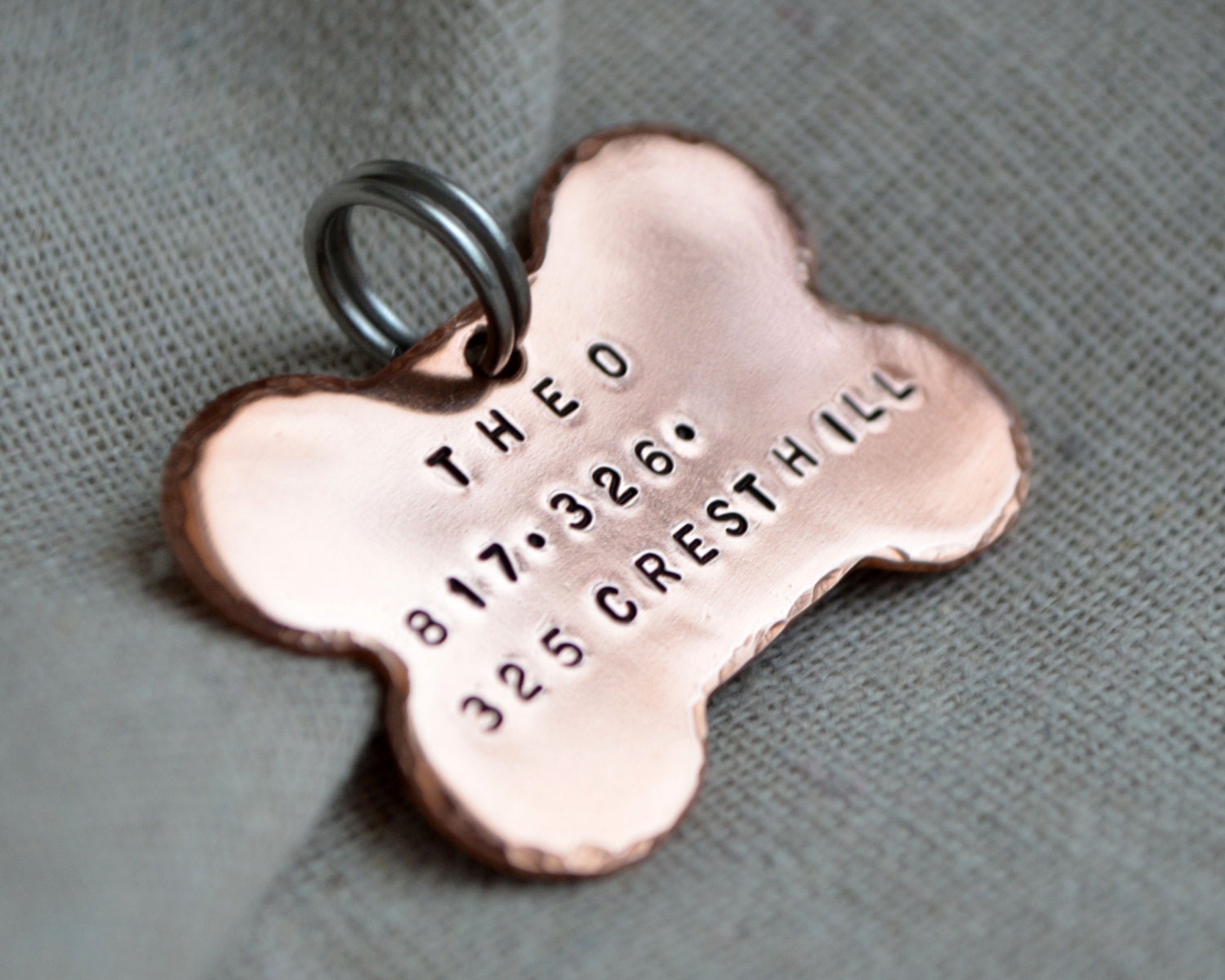 Copper Dog Tag Pet ID Customize with your own info